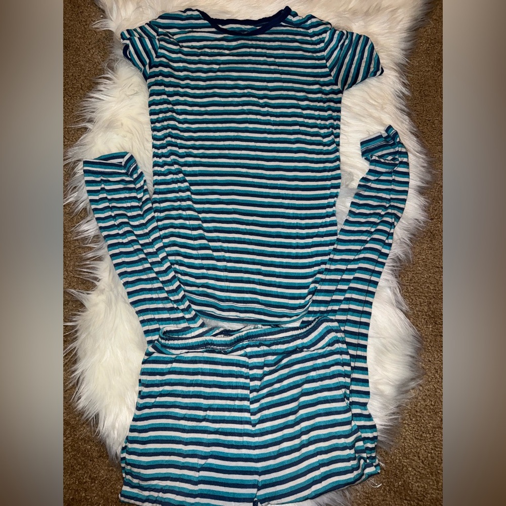 Kickee pants Striped pajama set size 12